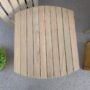 Teak & Wicker Side Table – 23.5″